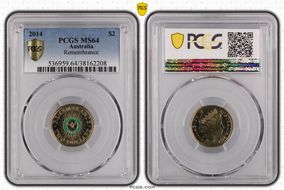 2014 $2 Remembrance - Colorized MS64
