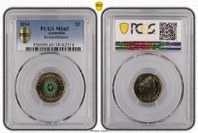 2014 $2 Remembrance - Colorized MS65