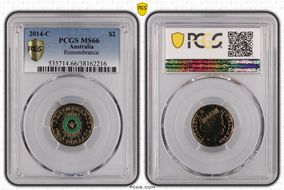 2014-C $2 Remembrance Colorized MS66