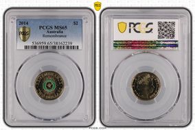 2014 $2 Remembrance - Colorized MS65