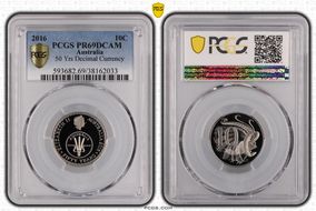 2016 10C 50 Yrs Decimal Currency PR69DCAM
