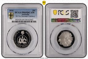 2016 20C 50 Yrs Decimal Currency PR69DCAM