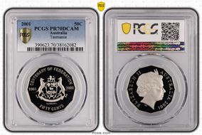 2001 50C Tasmania PR70DCAM