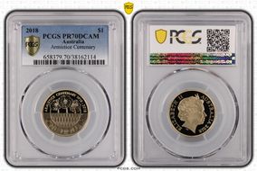 2018 $1 Armistice Centenary PR70DCAM