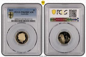 2019 $2 PR69DCAM