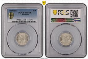 1950(m) 6D KM-45 Ag MS65