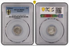 1950(m) 3D KM-44  Ag MS64