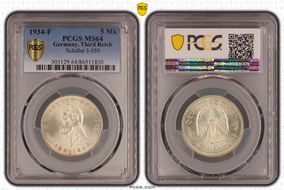 1934-F 5 Mk Schiller J-359 MS64