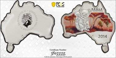 2014-P $1 Koala Map MS70