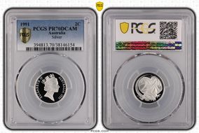 1991 2C Silver PR70DCAM