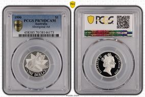 1990 $1 Aboriginal Art Ag PR70DCAM