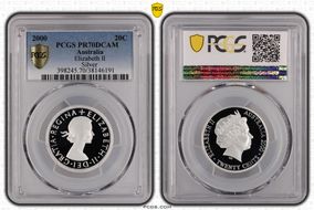 2000 20C Elizabeth II Silver PR70DCAM