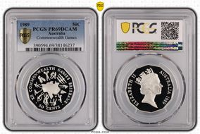 1989 50C Commonwealth Games Ag PR69DCAM
