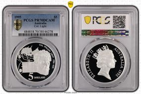 1995 $5 Col. William Light Colonial Australia PR70DCAM