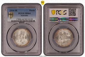 1916-M Florin KM-27  Ag MS64
