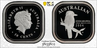 2004-P 50C Kookaburra 1/2oz Ag PR70DCAM