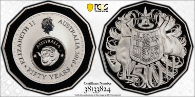 2016 50C 50 Yrs Decimal Currency PR70DCAM