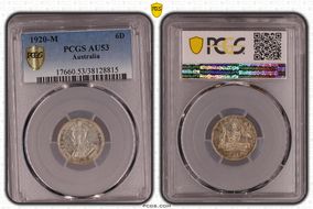 1920-M 6D KM-25  Ag AU53