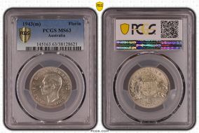 1943(m) Florin KM-40  Ag MS63