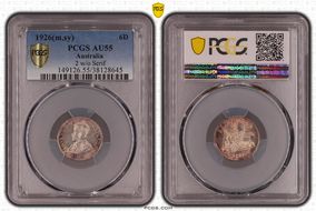 1926(m,sy) 6D 2 w/o Serif AU55