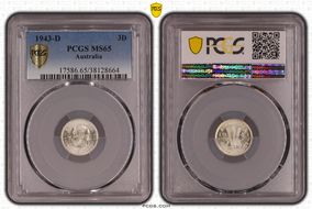 1943-D 3D KM-37  Ag MS65