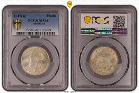 1947(m) Florin KM-40a  Ag MS64