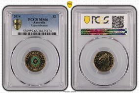 2014 $2 Remembrance - Colorized MS66