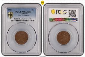 1981 2C w/o SD initials MS63BN