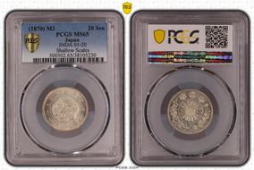 (1870) M3 20 Sen JNDA 01-20 Shallow Scales MS65