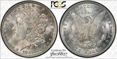 1882-O/S $1 VAM 4, O/S Recessed MS64+