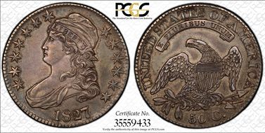1827/6 50C AU53