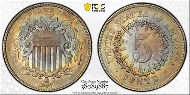 1867 5C Rays AU58