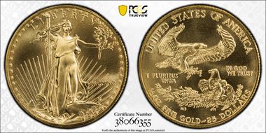 1990 $25 Gold Eagle MS70