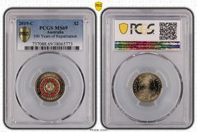 2019-C $2 100 Years of Repatriation Colorized MS69