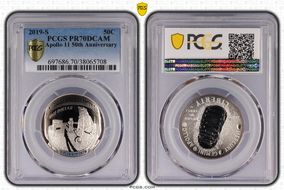 2019-S 50C Apollo 11 50th Anniversary PR70DCAM