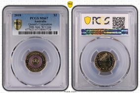 2018 $2 Queen's Coronation Colorized 30th Ann. $2 Coin MS67