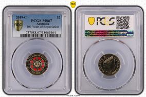 2019-C $2 100 Years of Repatriation Colorized MS67