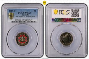 2019-C $2 100 Years of Repatriation Colorized MS67