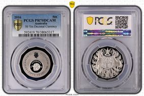 2016 50C 50 Yrs Decimal Currency PR70DCAM