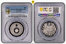 2016 50C 50 Yrs Decimal Currency PR70DCAM