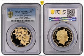 2015 50C RAM 50th Anniversary Gold Plated PR70DCAM