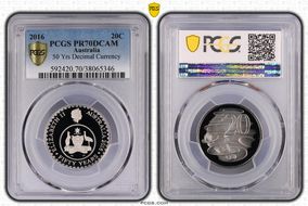 2016 20C 50 Yrs Decimal Currency PR70DCAM