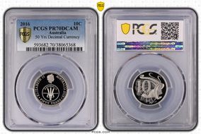 2016 10C 50 Yrs Decimal Currency PR70DCAM
