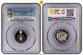 2016 10C 50 Yrs Decimal Currency PR70DCAM