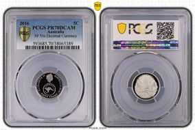 2016 5C 50 Yrs Decimal Currency PR70DCAM
