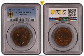 1943 Y. (p) 1D PR63BN