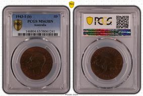 1943-I (b) 1D MS63BN