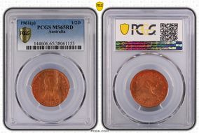 1961 Y. (p) 1/2D MS65RD