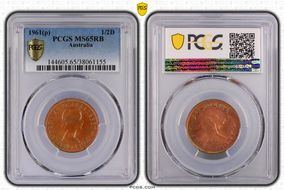 1961 Y. (p) 1/2D MS65RB