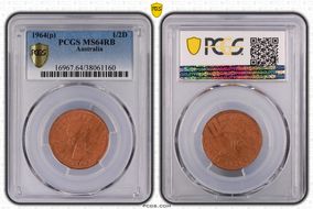 1964 Y. (p) 1/2D MS64RB